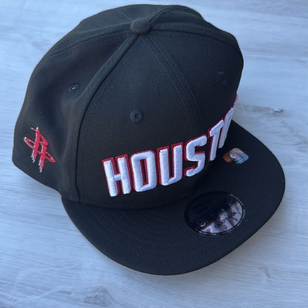 New Era Houston Rockets Statement Edition 9FIFTY Adjustable Hat Black NWT - Picture 7 of 7